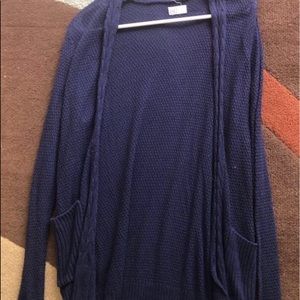 navy cardigan